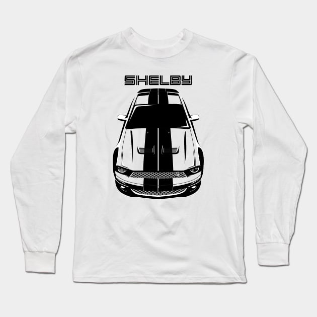 Ford Mustang Shelby GT500 2007-2009 - Black Stripes Long Sleeve T-Shirt by V8social